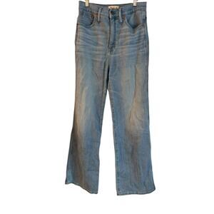 Madewell 11 Inch High Rise Flare Jeans Womens Size 28 Light Wash